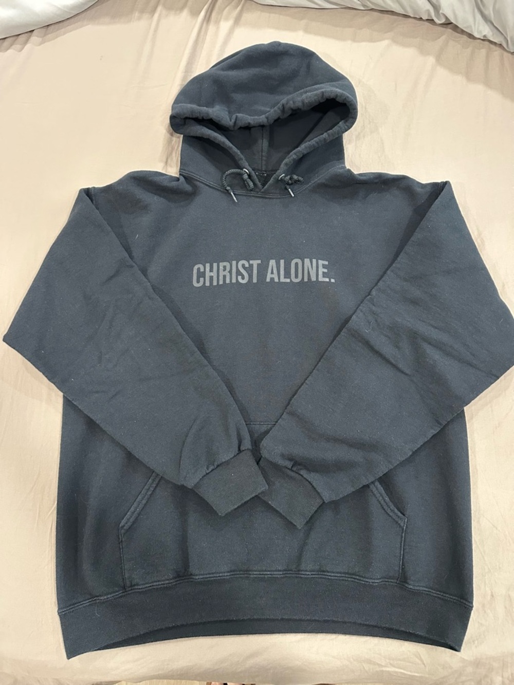 Christ Alone. Navy Men's Pullover Hoodie